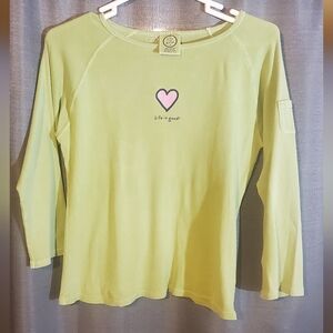 Life is Good, elbow sleeve, Sage green, size L